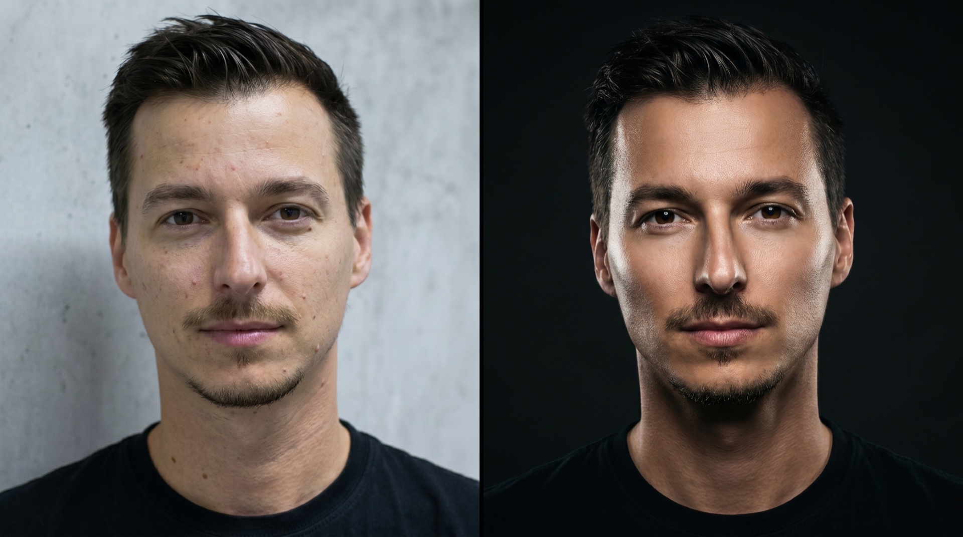 Foto-Retusche: Vorher/Nachher Porträt von Christian